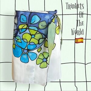 Hand Painted Silk Wrap Skirt